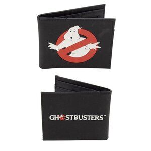 Ghostbusters Logo Black Bifold Wallet PU Leather Zipper Pocket